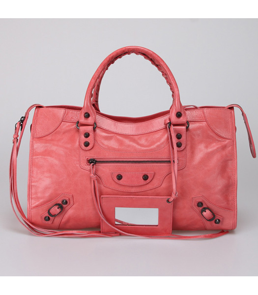 Balenciaga City Bag a luci rosse (rame unghie)